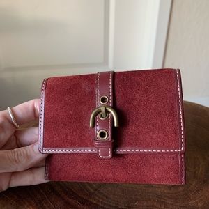 Coach Suede & Leather Wallet